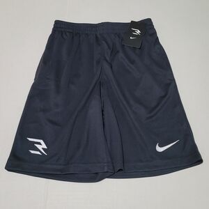 Nike Boy's Dark Navy Athletic Shorts with White Swoosh